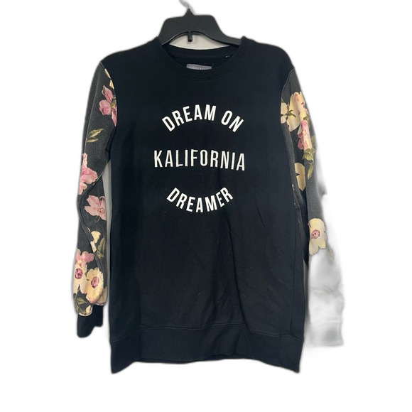 Kendall & Kylie Small Dream on California Floral Sleeved Sweatshirt Size Small - Picture 1 of 6